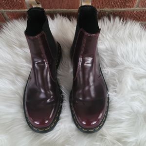 Doc Martins cherry red pull on boots M sz 10, W sz 11